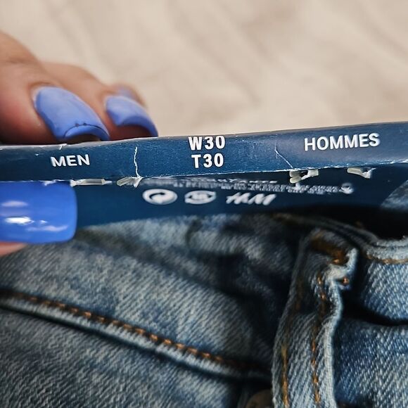 H&M Men Skinny Jeans 30 Light Blue Washed - Picture 11 of 16